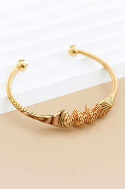 18K Gold Stainless Steel Ringer Cuff