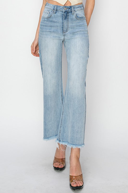 Light Wide Ankle Risen Denim