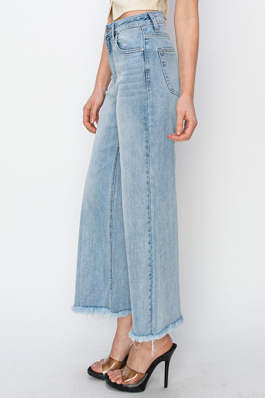 Light Wide Ankle Risen Denim
