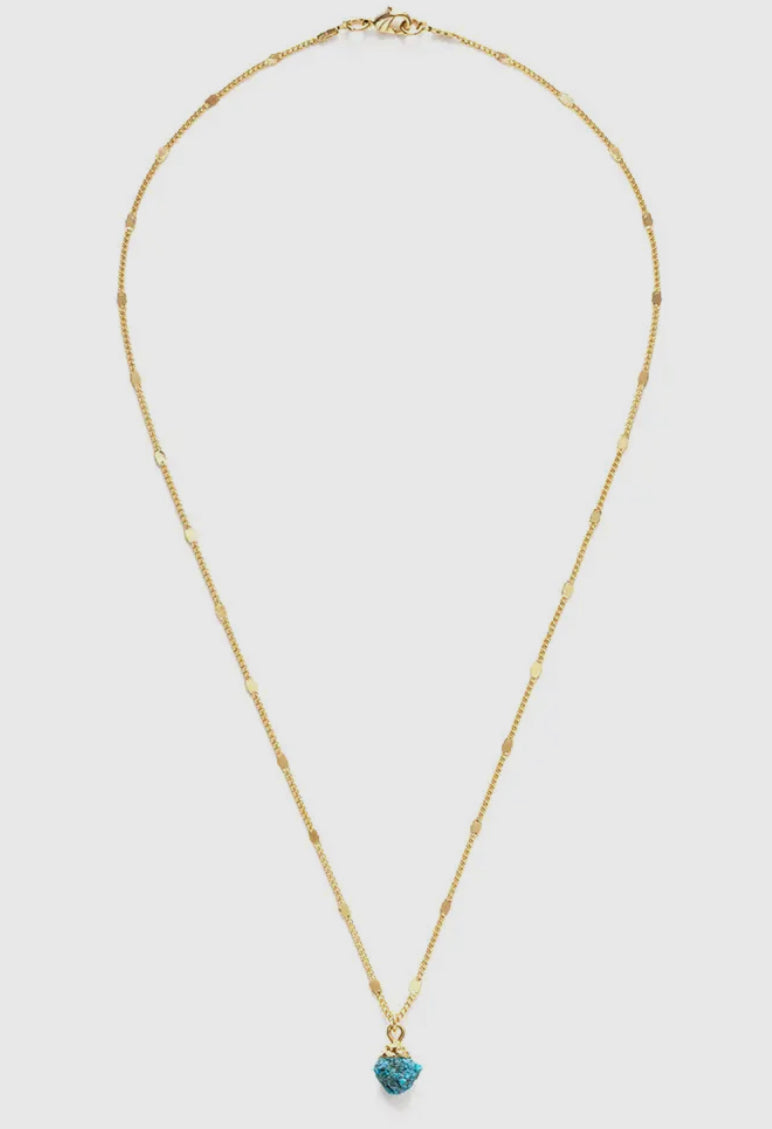 Authentic Raw Cut Turquoise Necklace