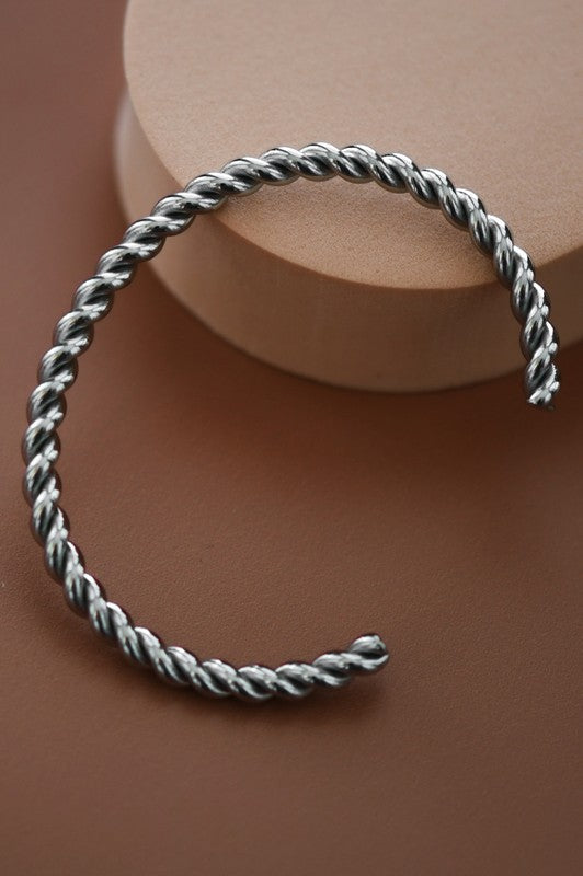 18K Twisted Cuff (Gold & Silver)
