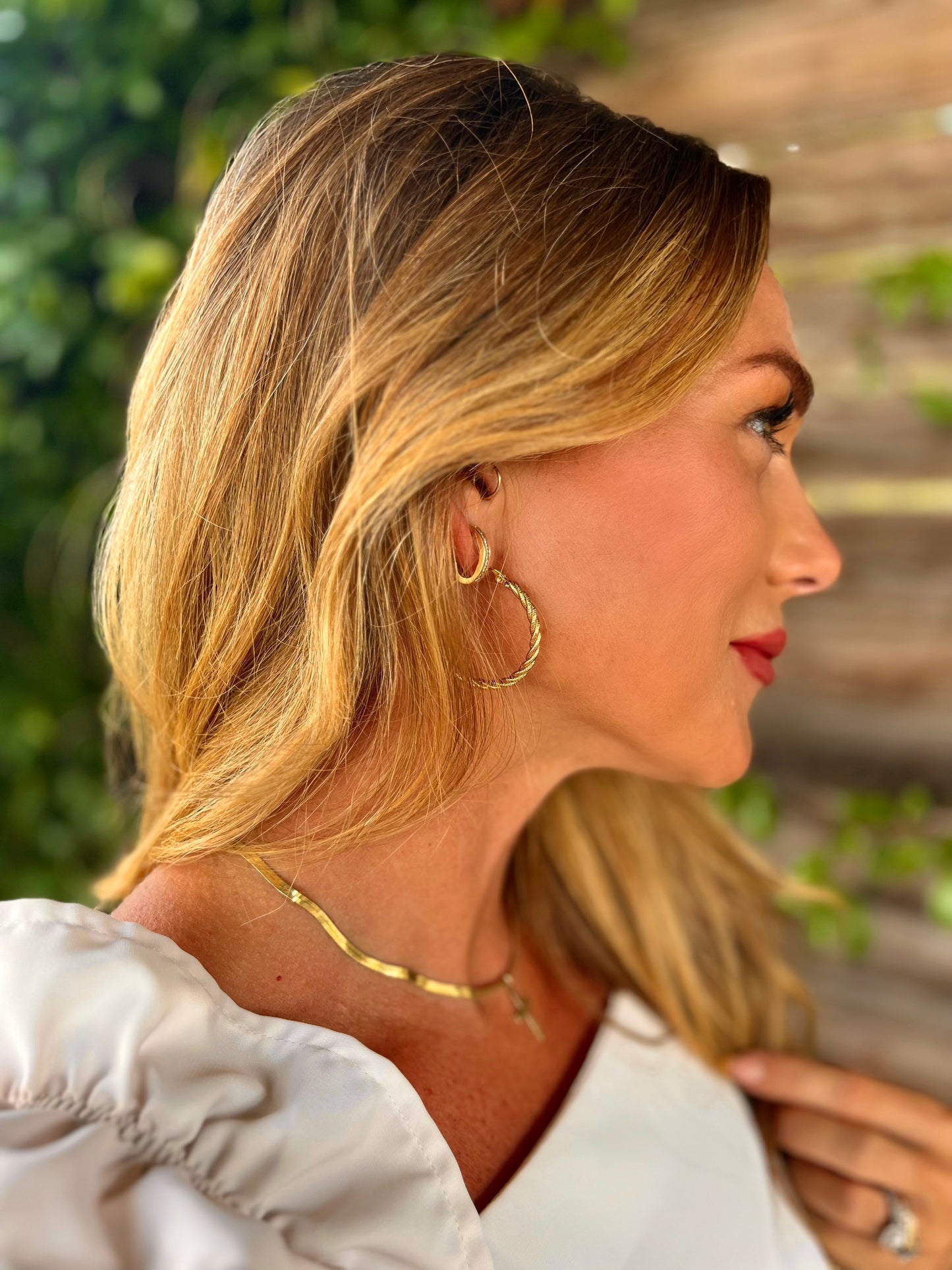 18K Gold Stainless Steel Hoops