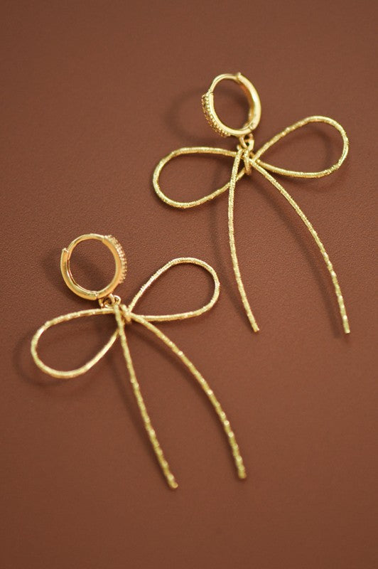Gold Bow Earrings