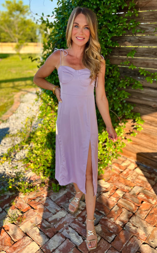Lila in Satin Dress