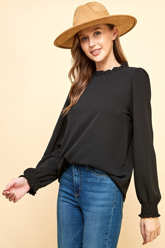 Ruffle Neck Blouse