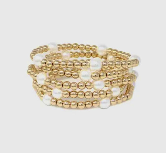 Stacked Pearl Bracelets