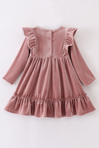 Rode Velvet Ruffle Dress (Sizes 2-10)