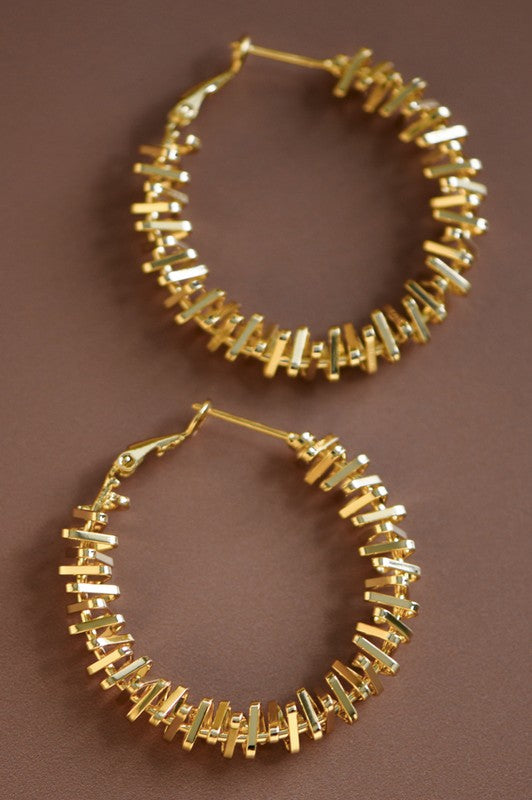 18K Gold Stainless Steel Hoops