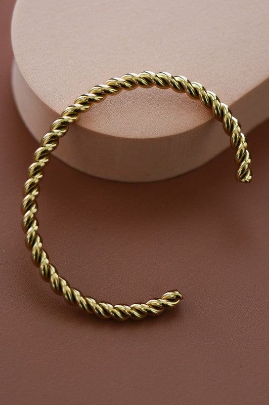 18K Twisted Cuff (Gold & Silver)