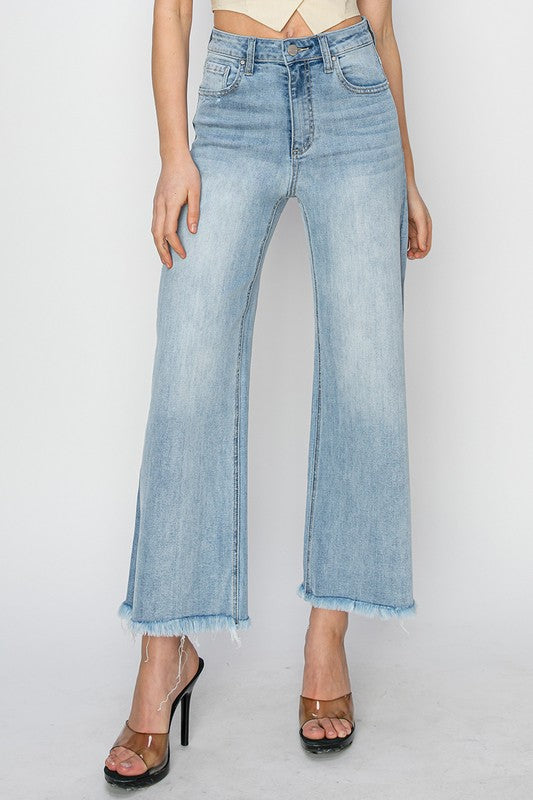 Light Wide Ankle Risen Denim