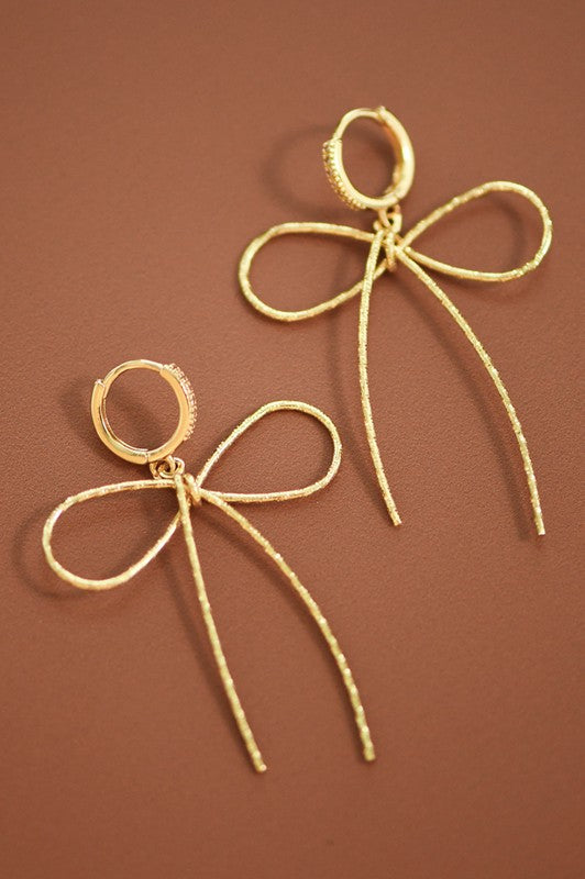 Gold Bow Earrings