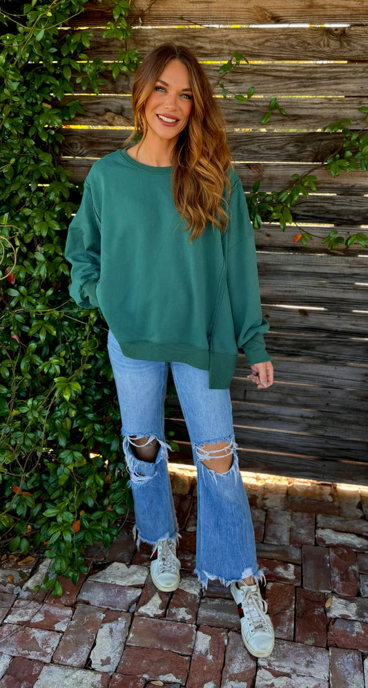 Emerald Slit Sweatshirt