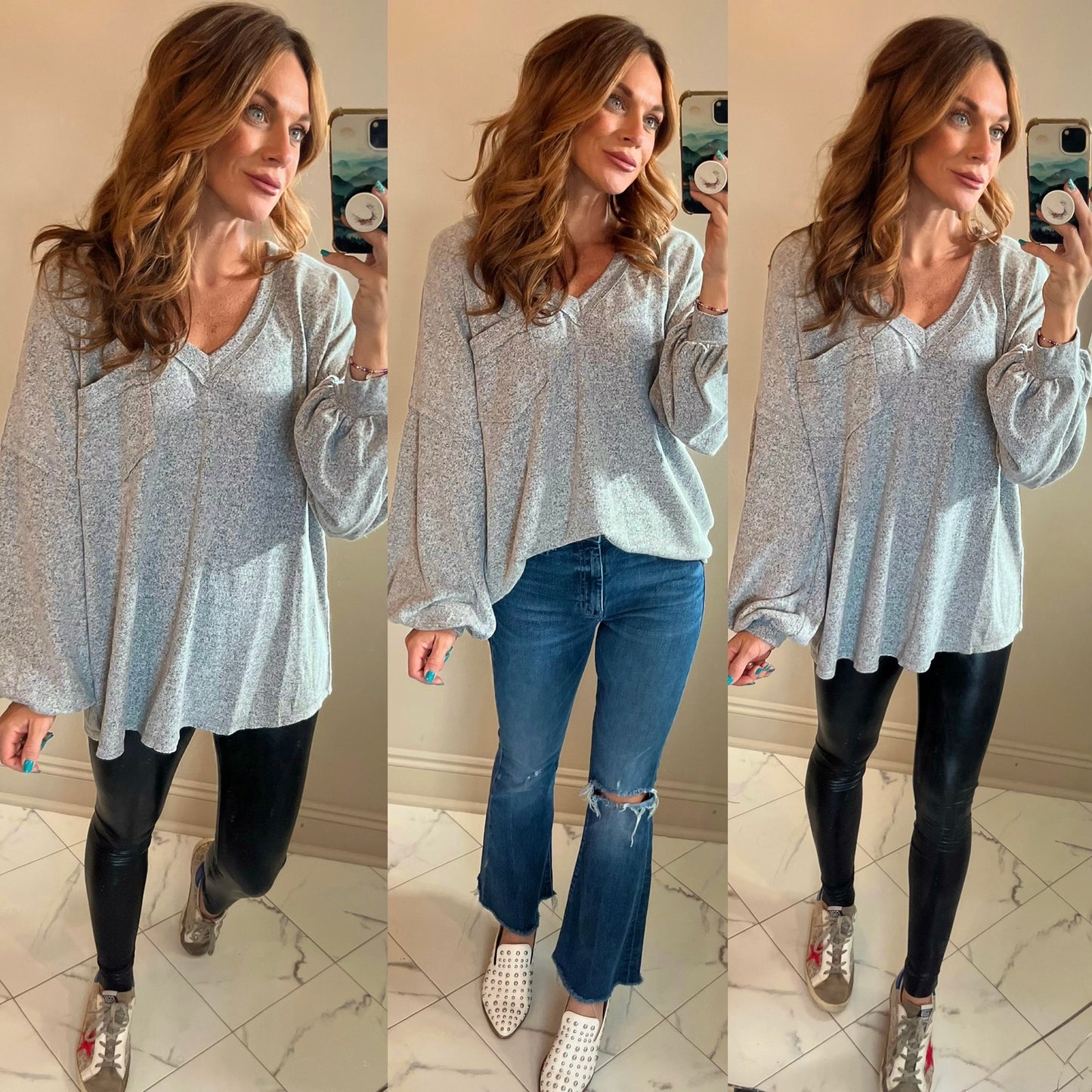 Jo Heather Grey Top