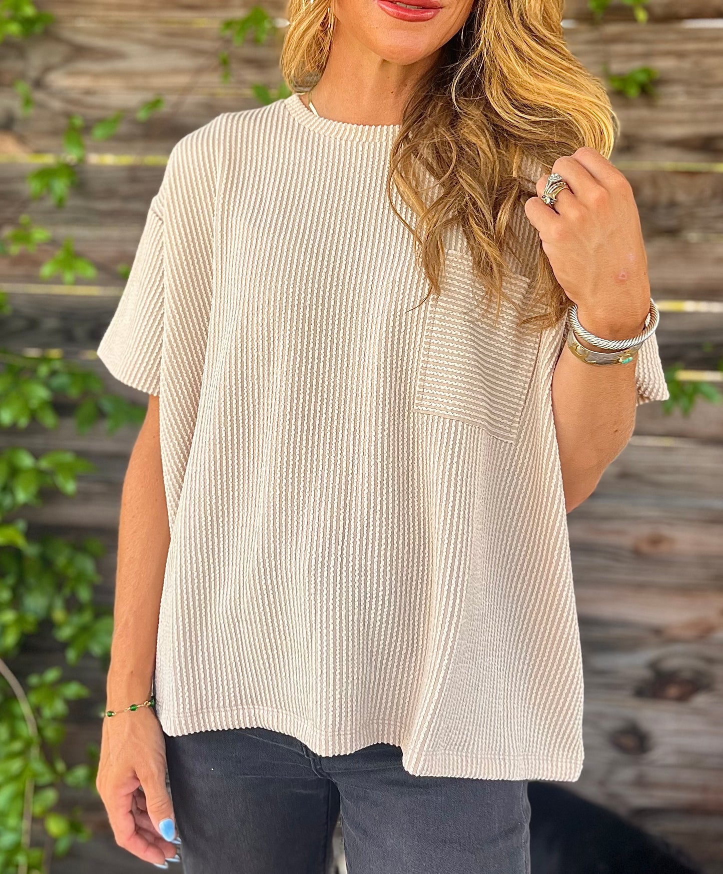 Sand Cord Rib Top