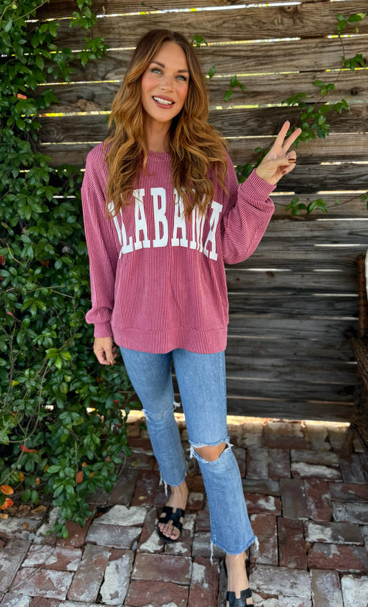 Alabama Roomy Ribbed Pullover