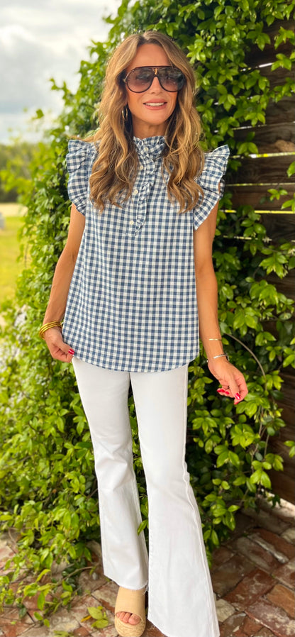 Sidney in Gingham Top